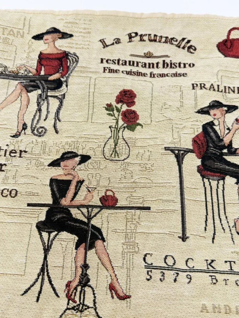Andrea Laliberte French Paris Bistro Decorative Pillow Cover Zip Up 18 x 12 In